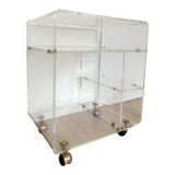 Rolling dessert trolley Plexiglas David Lange