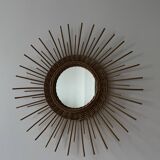 Rattan sun mirror
