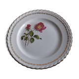 Round dish in earthenware the almond tree 8996 pink pink pattern diam 27.5 cm