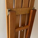 Folding bench in wood varnish vintage