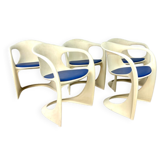 Casalino chairs creme colored by casala - set of 5