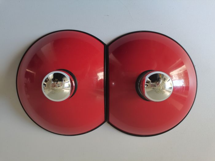 Pair of wall lamps t. cimini for lumina - "emi"