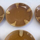 6 small vintage ceramic plates from the 1960s.