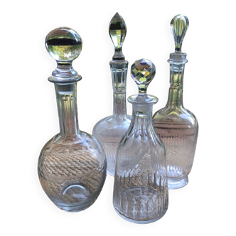 Set of glass carafes