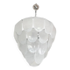 Contemporary Modern Sanded "Petals" Glass Chandelier