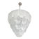 Contemporary Modern Sanded "Petals" Glass Chandelier