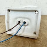 Vintage white porcelain wall light, 1960s