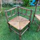3 belles Chaises de coin fin XIX ème brutalistes