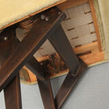 1950s scissor armchair in velvet