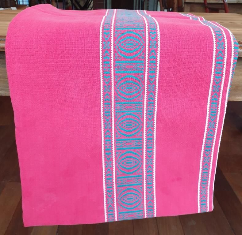 Vintage Basque tablecloth vermilion 170X140 and 5 towels