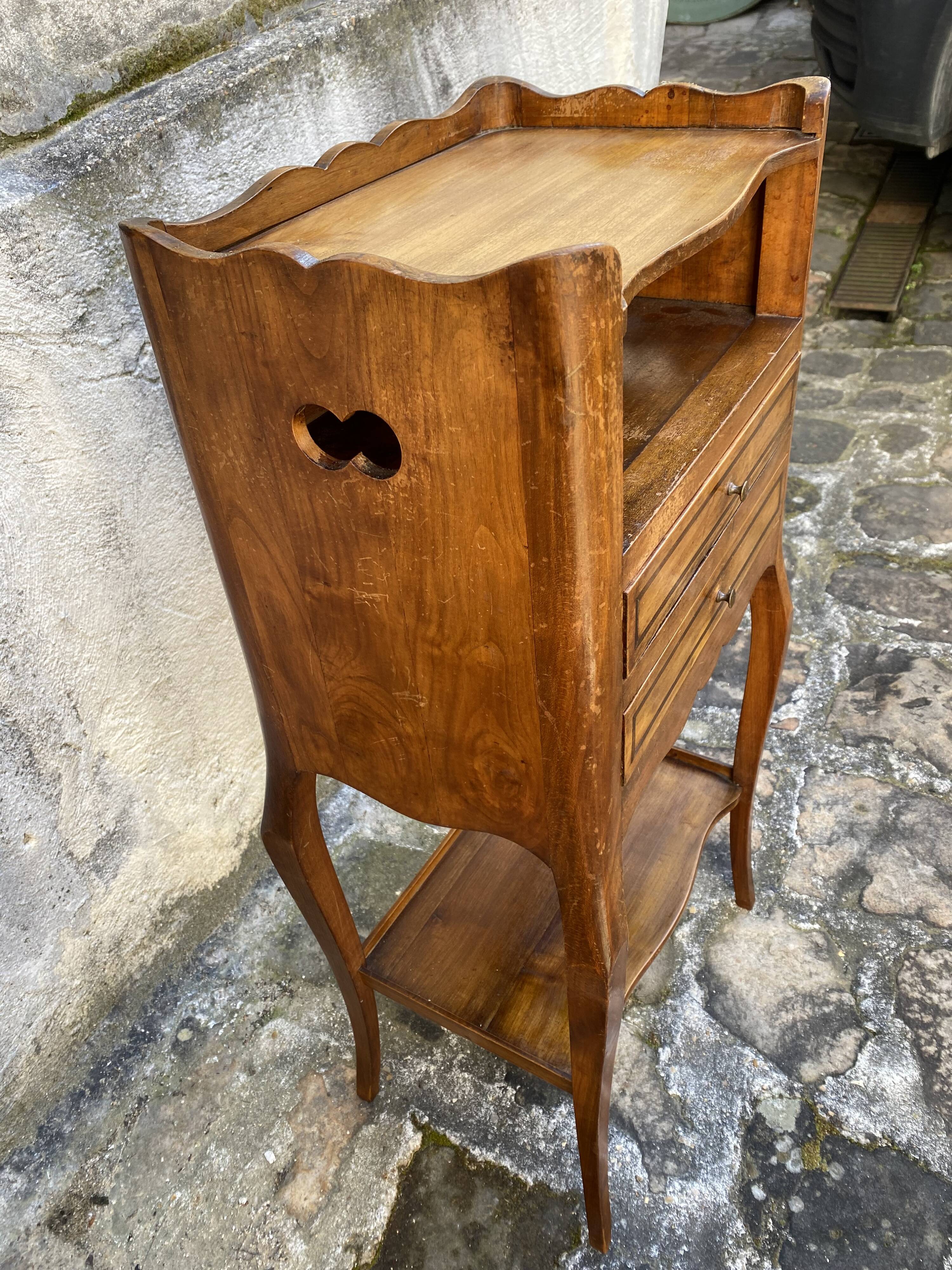 End of sofa/small entry piece of furniture/bedside… in cherry wood