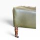 Chaise longue / fauteuil / chaise longue vintage en similicuir vert.