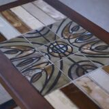 Ceramic and fir coffee table, 1960s