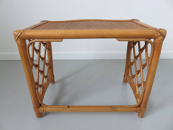 Table bedside or extra rattan Scandinavian 60 70 years