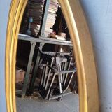 Miroir bois doré epoque 1960 ovale