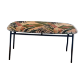 Calligaris bench in tropical patterned fabric