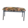 Calligaris bench in tropical patterned fabric