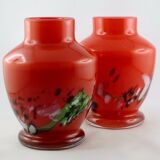 Vases verre design rouge verrerie