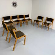 Set of 8 Thygesen and Sorensen / Magnus Olesen designer chairs from the 70s