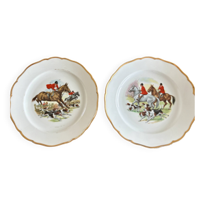 Assiettes de chasse en - peintes