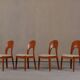 Vintage Morten dining chairs in teak by Niels Koefoed for Hornslet Møbelfabrik, Denmark 1970’s, set of 4