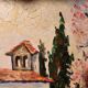 Oil painting on canvas Chapel Antonaves Hautes Alpes signed Bertrand
