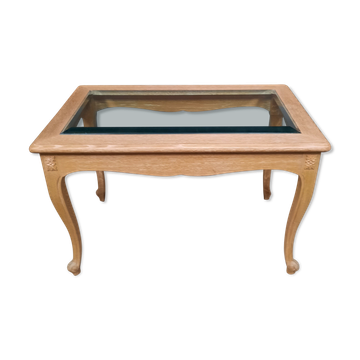 Table basse vitrée