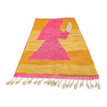 Tapis en laine pure fait main traditionnelle taille 100 x 200 cm