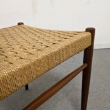 Pair of Danish chairs in teak and rope from the 60s/70s