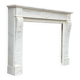 Louis XVI style fireplace in white Carrara marble circa 1880