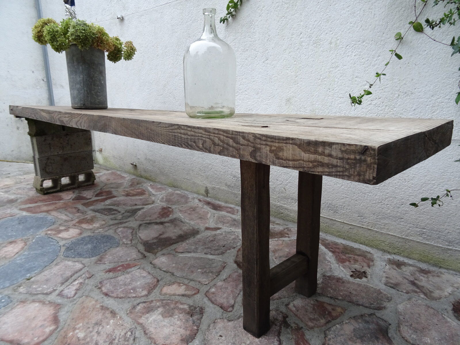 Ancient oak workbench 3 m 20