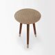 Aura Brass Clad Side Table: Handmade Bronze Accent Table