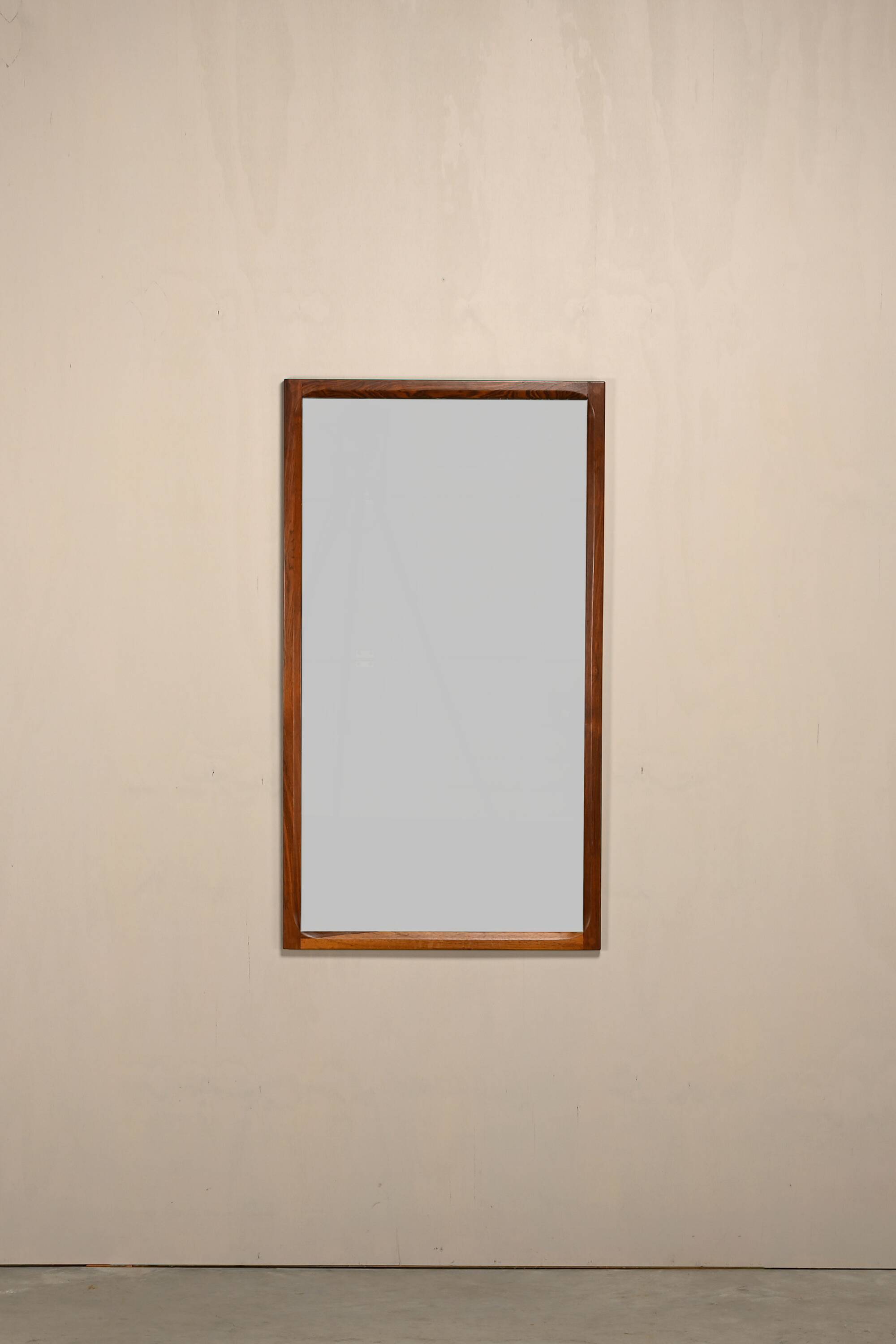 Kai Kristiansen Wall Mirror Model 166 in Rosewood for Aksel Kjersgaard