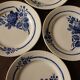 Lot 4 flat plates Badonviller Blue Rose