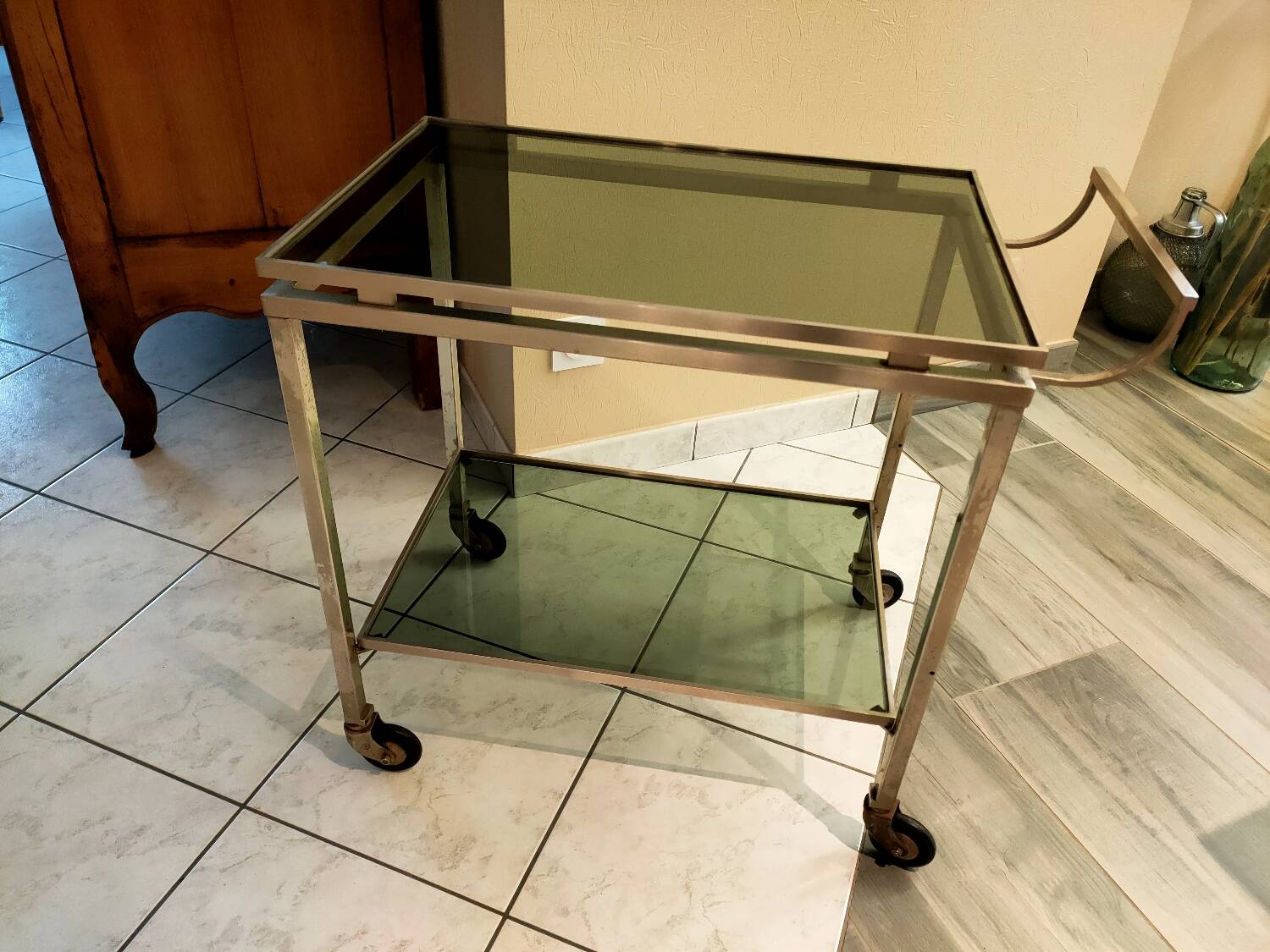 Vintage Guy Lefevre bar cart