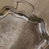 Large english silver metal tray