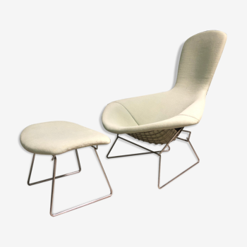 Bird chair and footstool by Harry Bertoia, Knoll