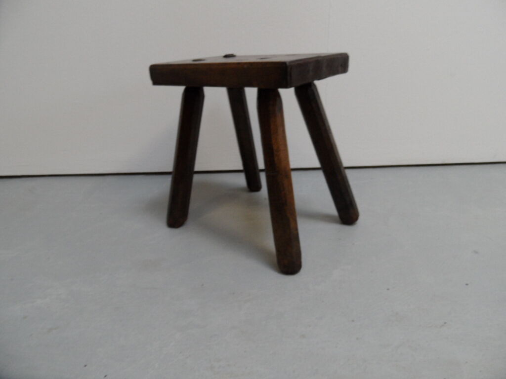 Antique milk stool