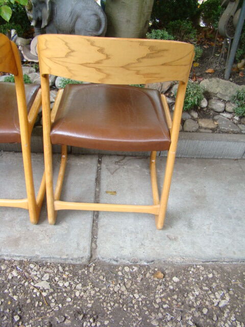 Series of four baumann sleigh chairs