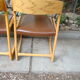 Series of four baumann sleigh chairs