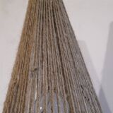 Scandinavian lamp in wood and rope, 1960