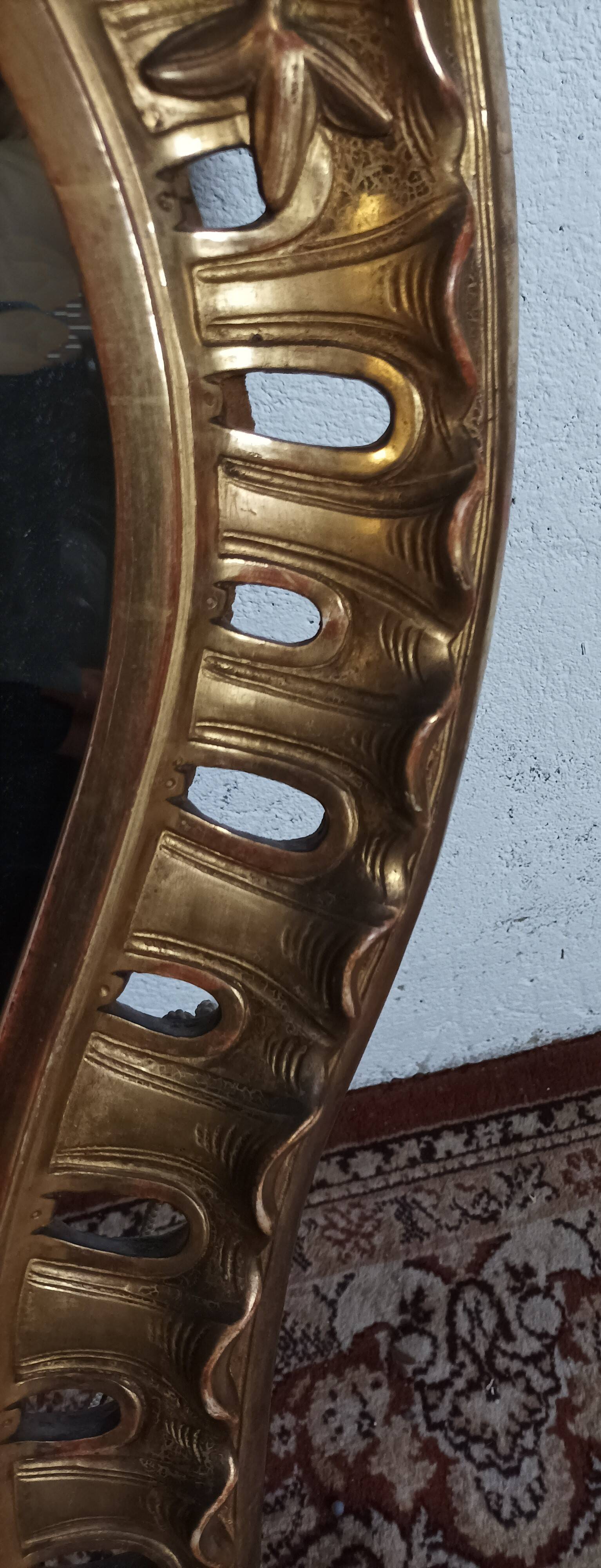 Louis XV style gilded carved wooden mirror