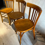 Set of 3 bistro chairs 1950/60