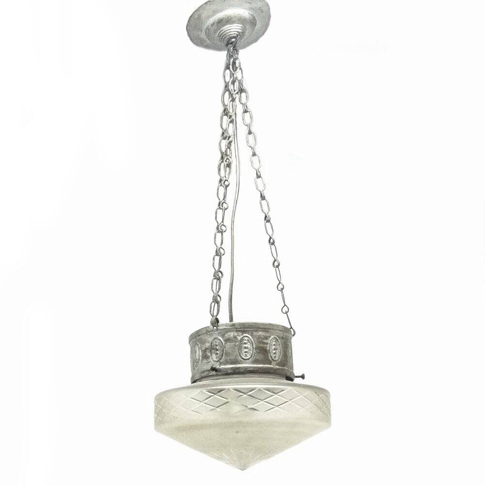Art Nouveau pendant lamp, Poland, 1890s