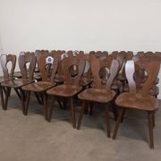 Set of 6 brutalist bistro chairs