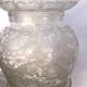 Very large glass punch vase engraved on pedestal, eighteenth