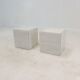 Set of 2 italian marble pedestals or side tables, 1980's