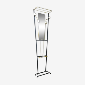 Mirrored and 4-patère coat rack
