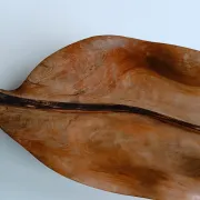 Falcon olive wood fruit bowl spain 1960
