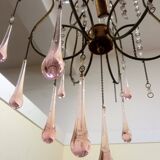 Antique Italian Chandelier Murano Glass Italy 1940s